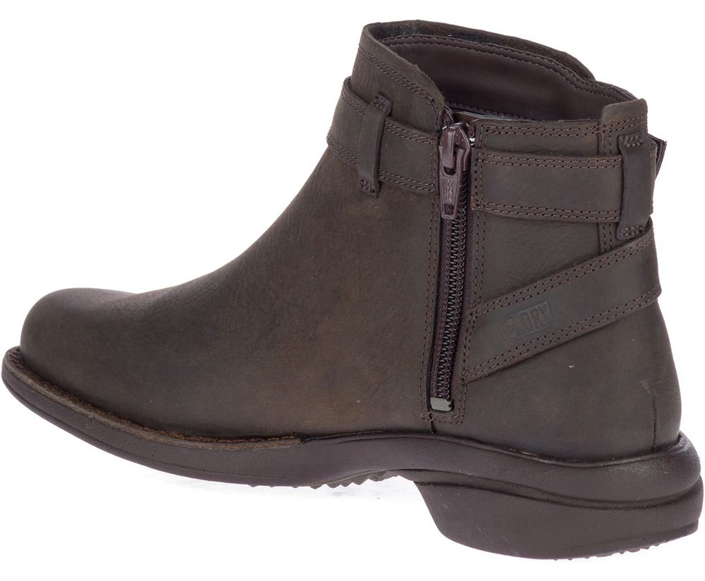 Botas Mujer - Merrell Andover Bluff Waterproof - Marrones - JFHO-91243